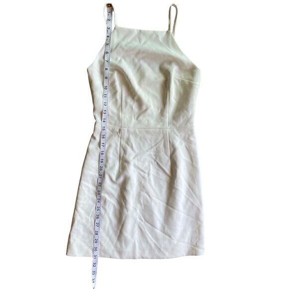 French Connection Whisper Light Square Neck Dress White Size 0 - Picture 9 of 14